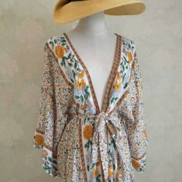 FLASH SALE! Floral Kimono Duster Swim Cover Up - Picture 3 of 8